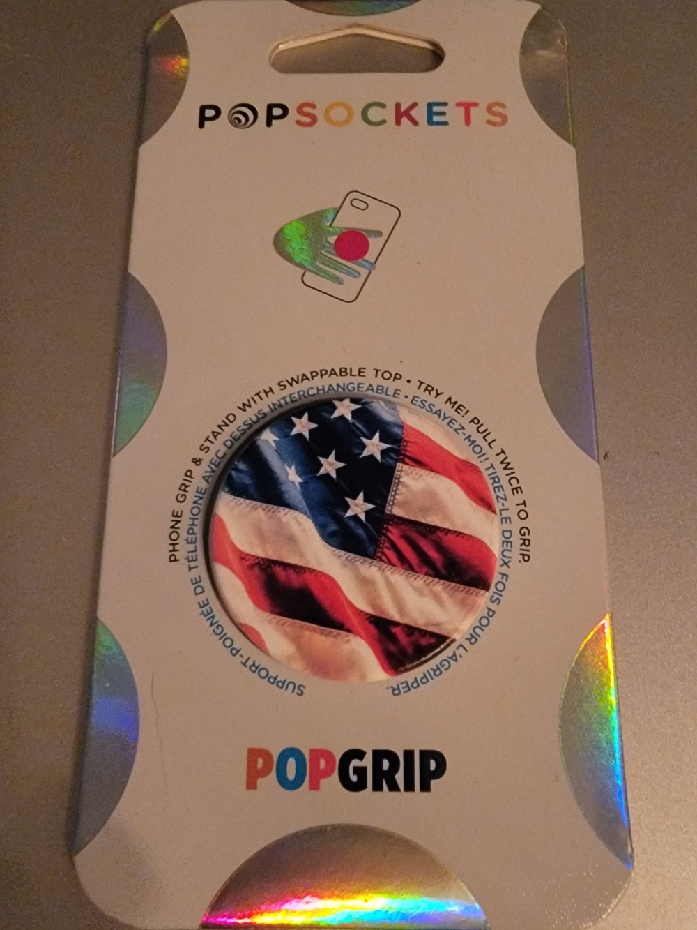 PopSocket Oh Say Can You See Swappable PopGrip, American Flag